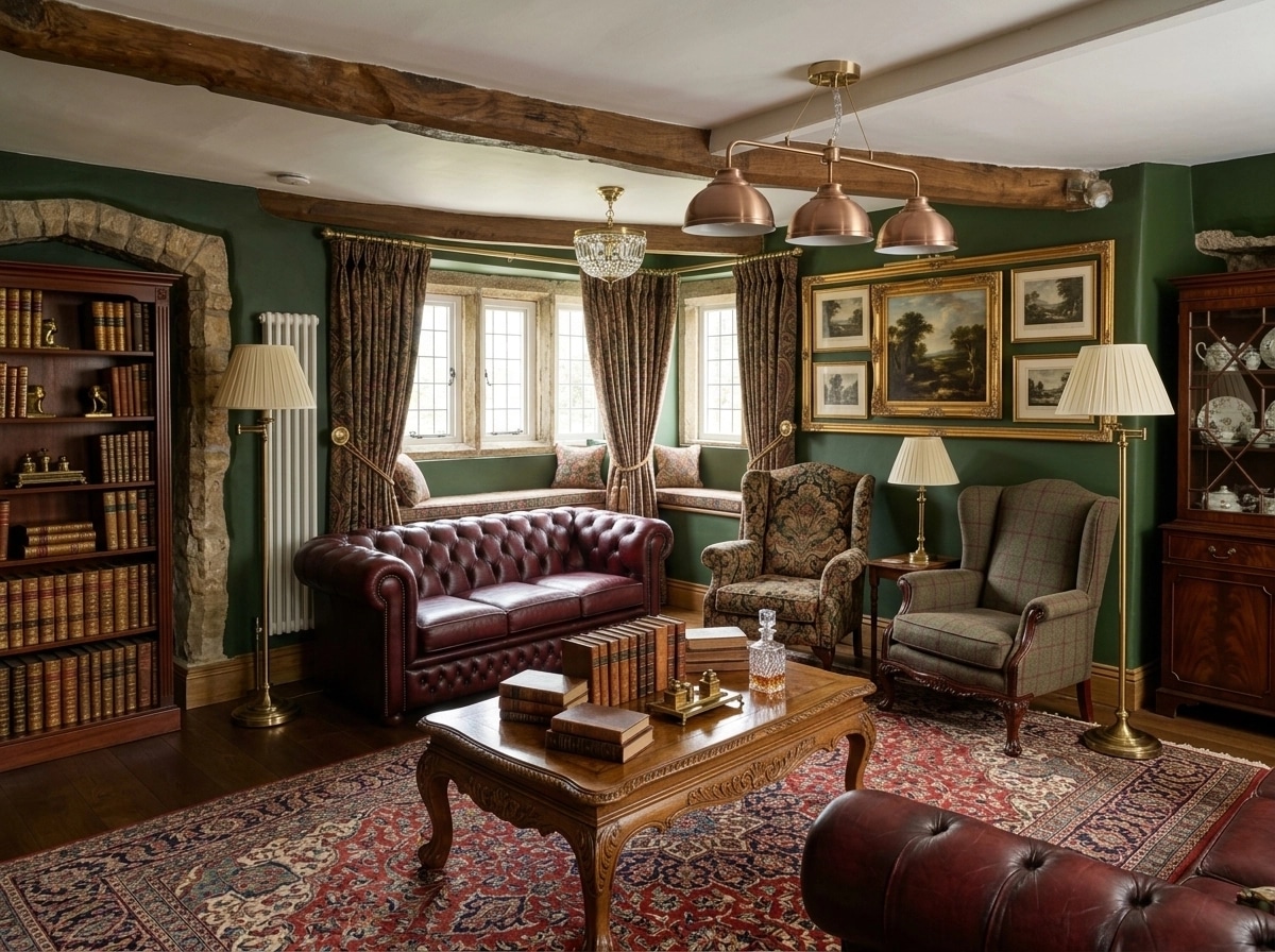 British Living Room design — interior photo by GenRoom AI
