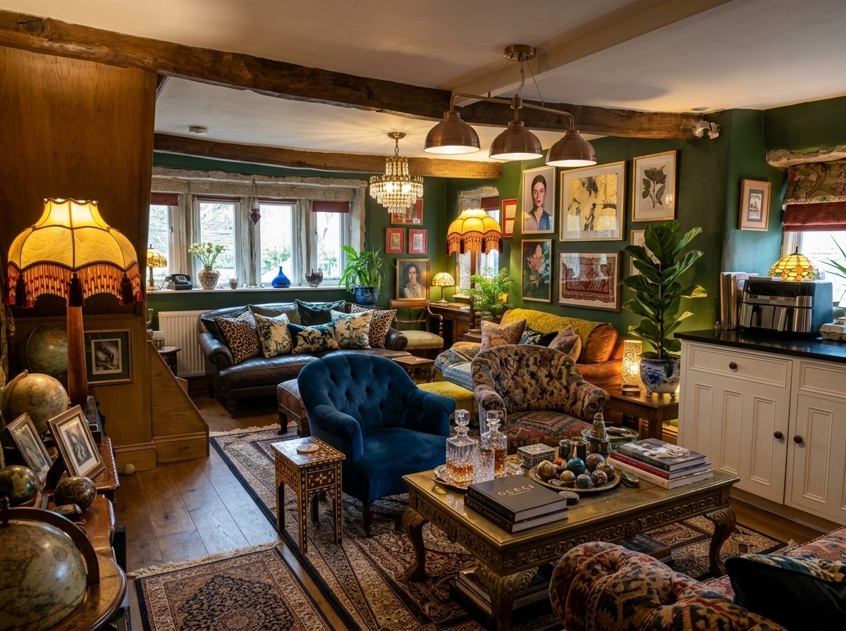 Maximalist Living Room design — interior photo by GenRoom AI