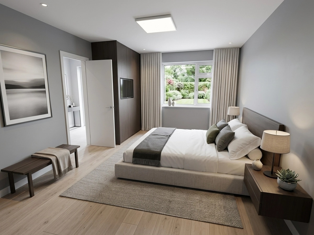 Contemporary Bedroom design — interior photo by GenRoom AI