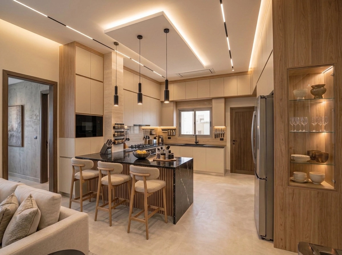 Kitchen interior in Contemporary style — photo by GenRoom AI