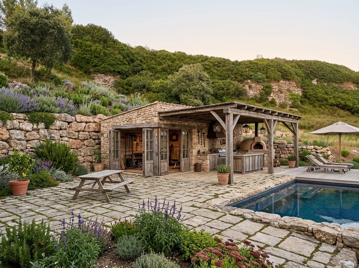Country Rustic Garden Yard design — yard photo by GenRoom AI