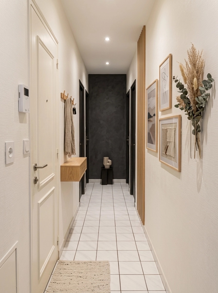 Hallway interior in Scandinavian style — photo by GenRoom AI