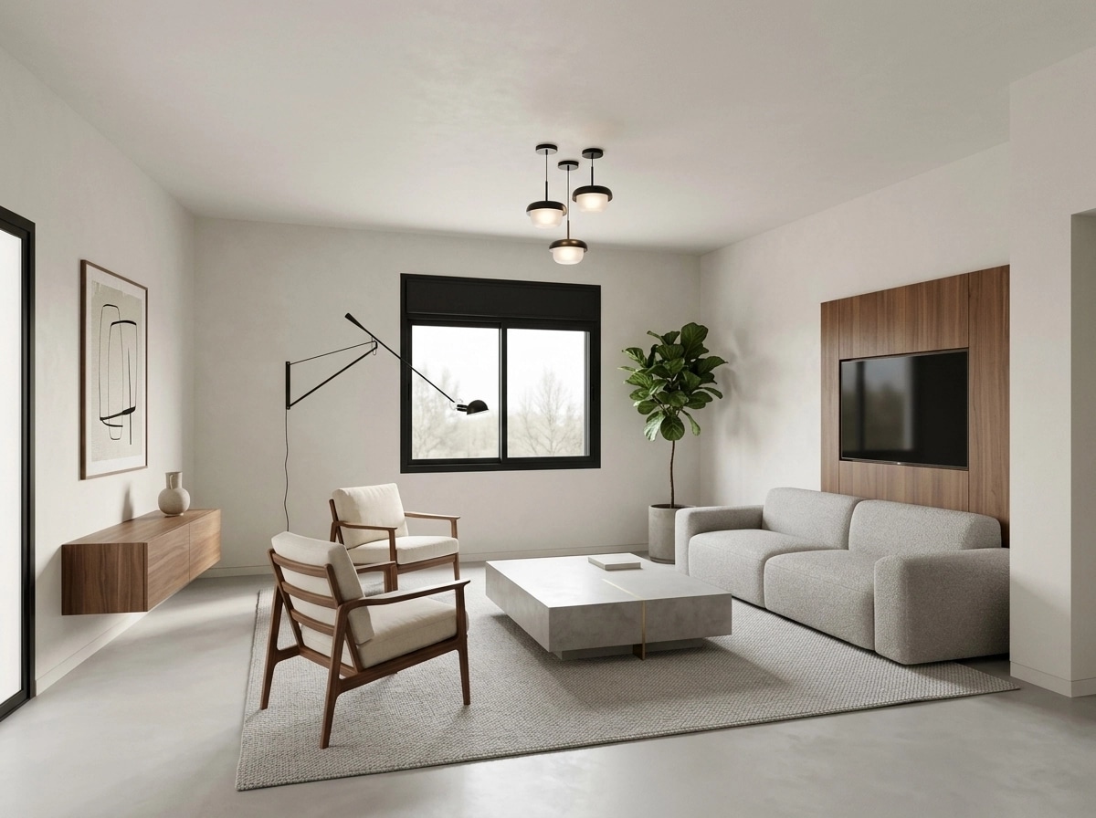 Minimalism Living Room design — interior photo by GenRoom AI