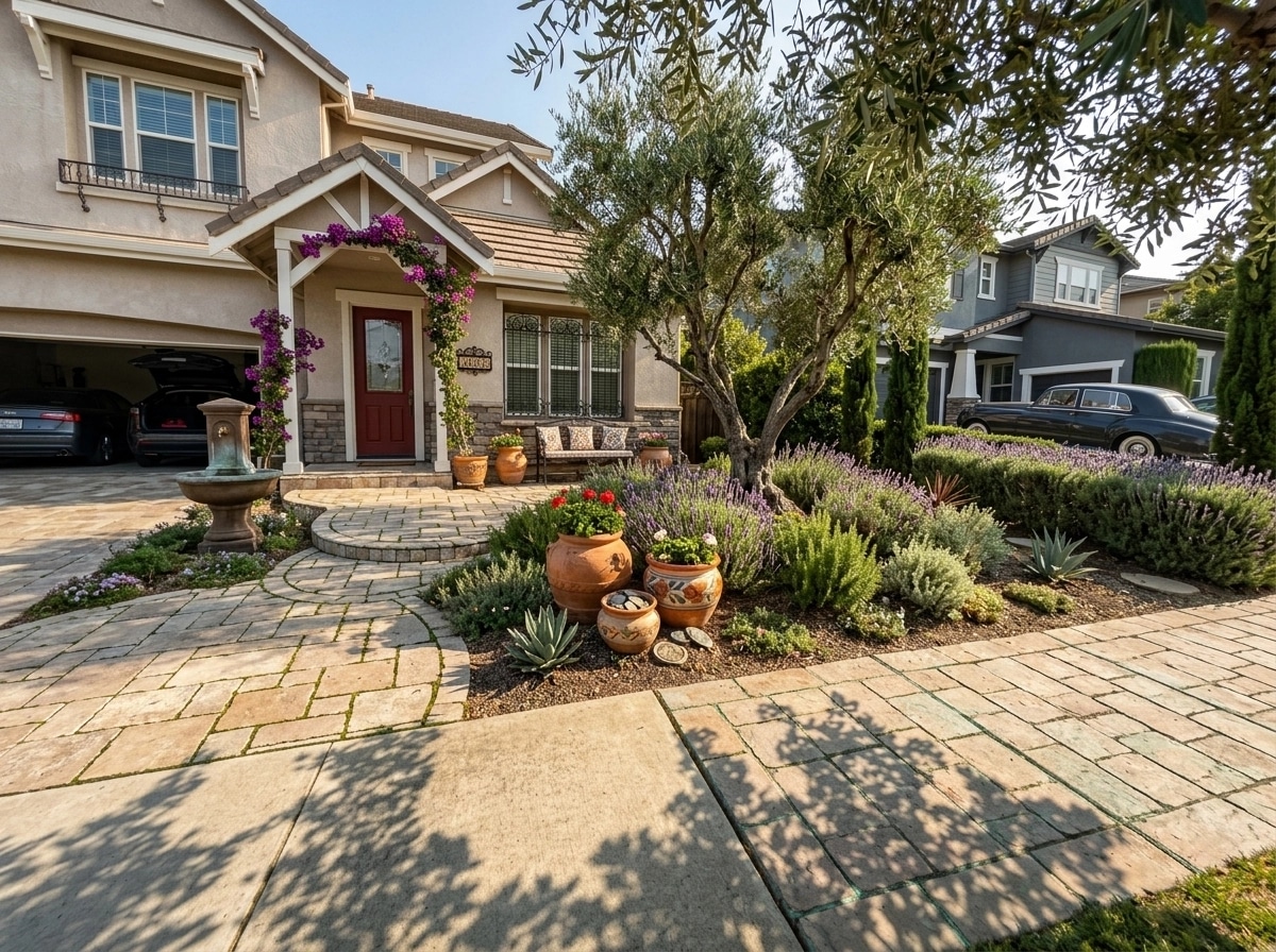 Landscape design in Mediterranean Yard style — Yard by GenRoom AI