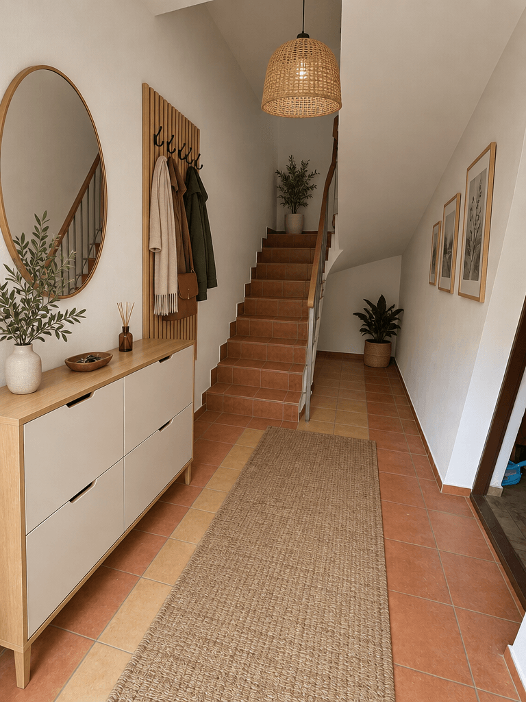 Hallway interior in Scandinavian style — photo by GenRoom AI