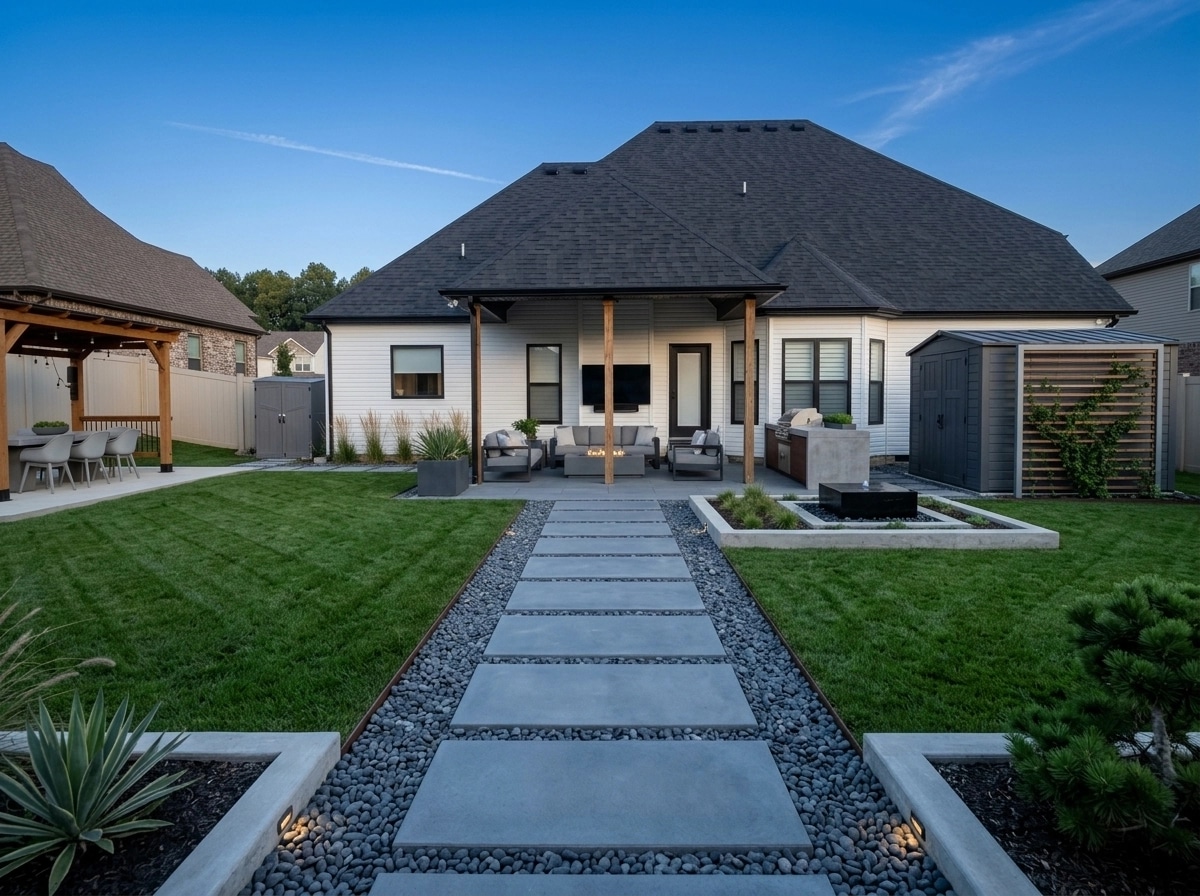 Landscape design in Minimalist Yard style — Yard by GenRoom AI