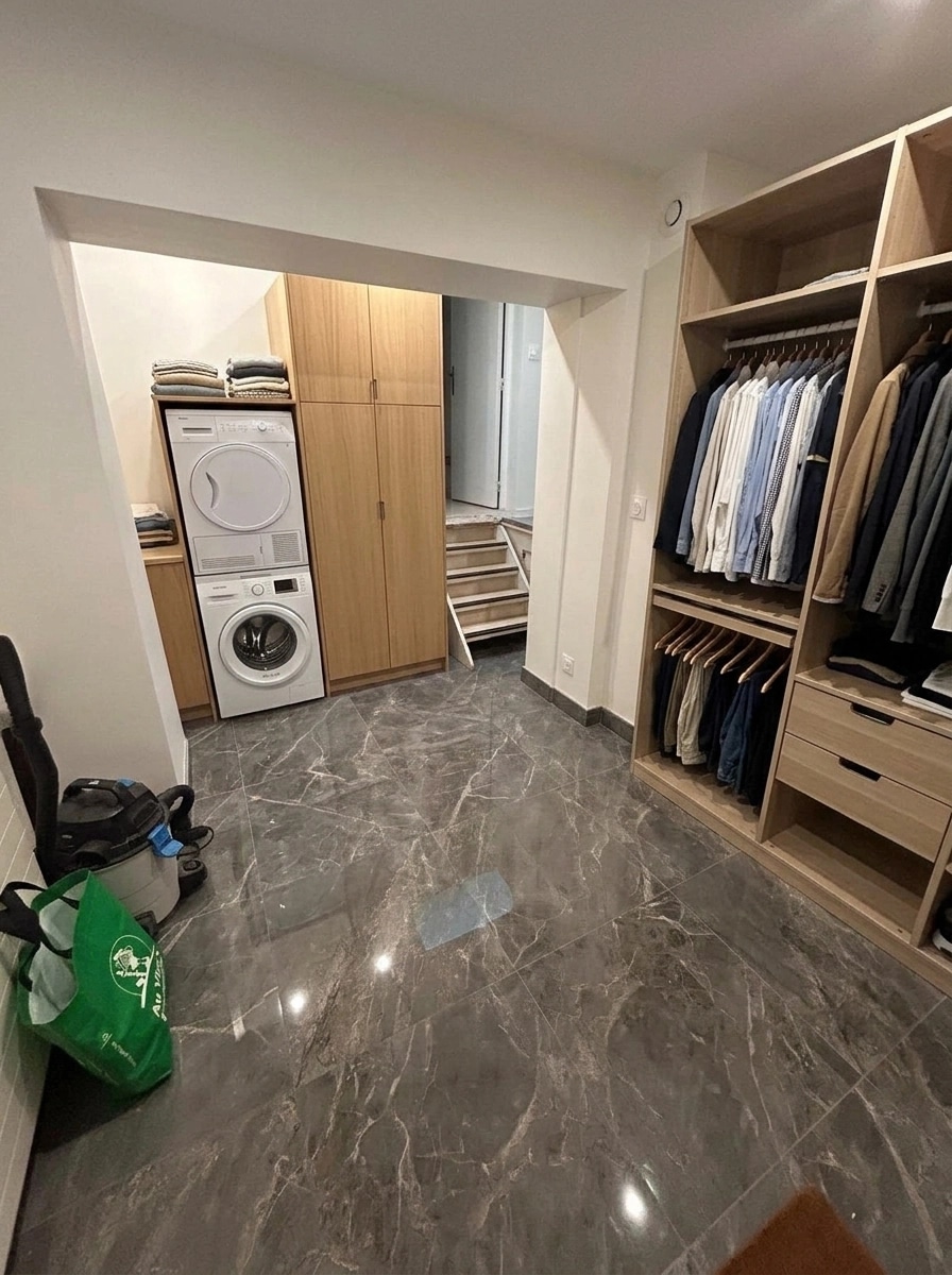 التصميم الداخلي بنمط Mid-Century Modern — laundry من GenRoom AI