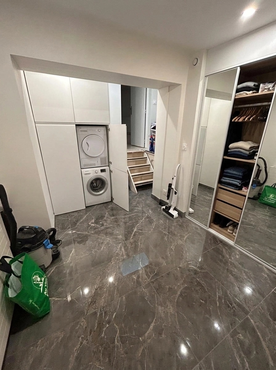 Interior design in Contemporary style — laundry by GenRoom AI