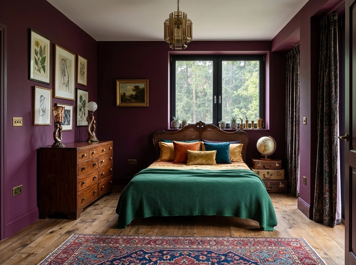 Design d'interni in stile Eclectic — Camera da letto di GenRoom AI