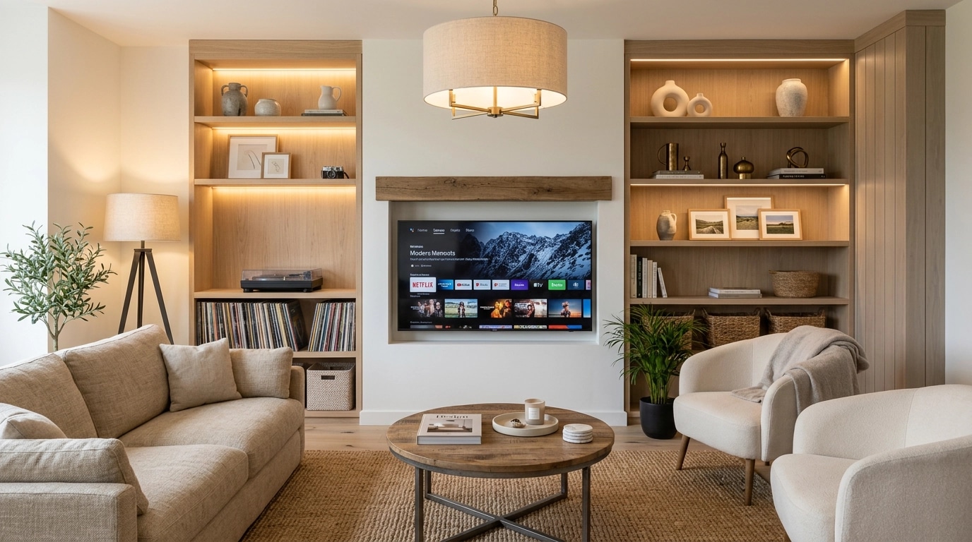 Modern Farmhouse Living Room design — interior photo by GenRoom AI