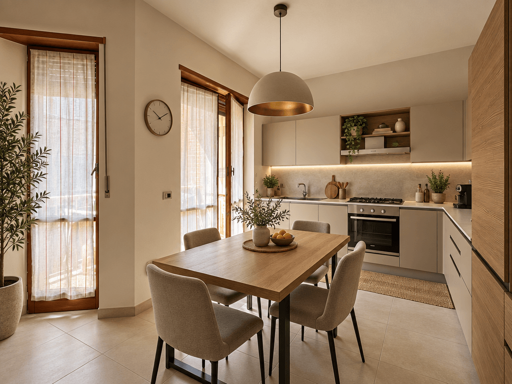 Kitchen interior in Contemporary style — photo by GenRoom AI