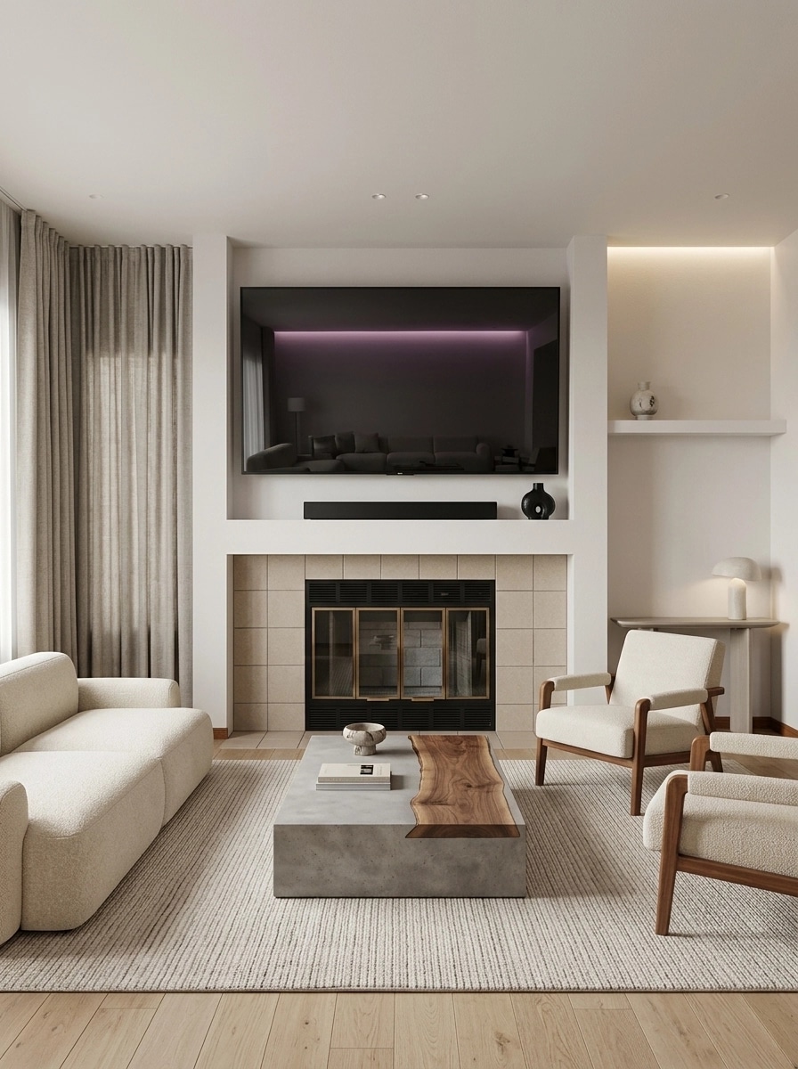 Minimalism Living Room design — interior photo by GenRoom AI