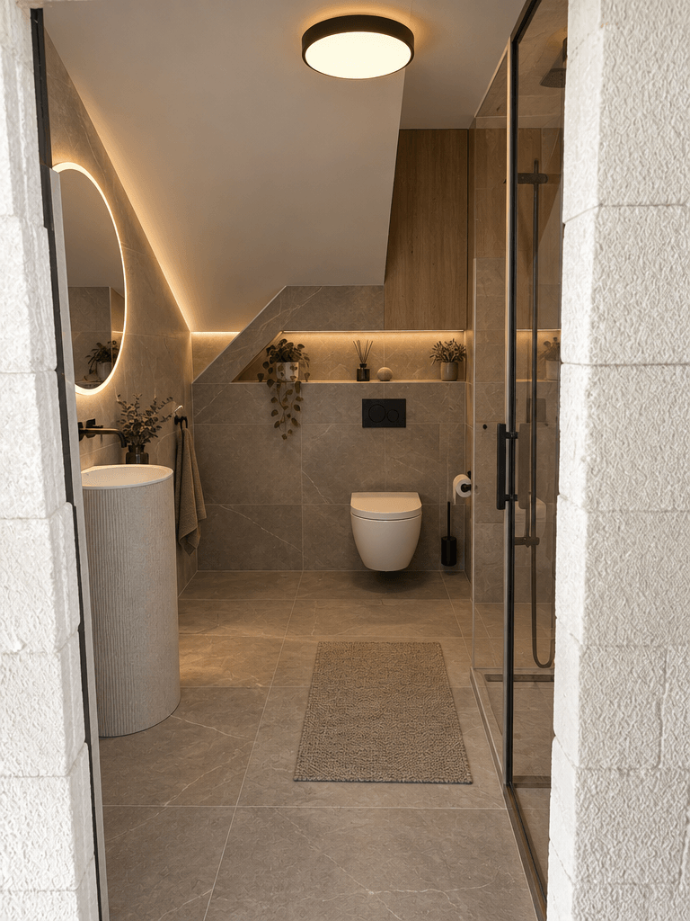 Bathroom interior in Contemporary style — photo by GenRoom AI