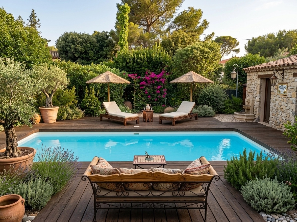 Landscape design in Mediterranean Yard style — Yard by GenRoom AI
