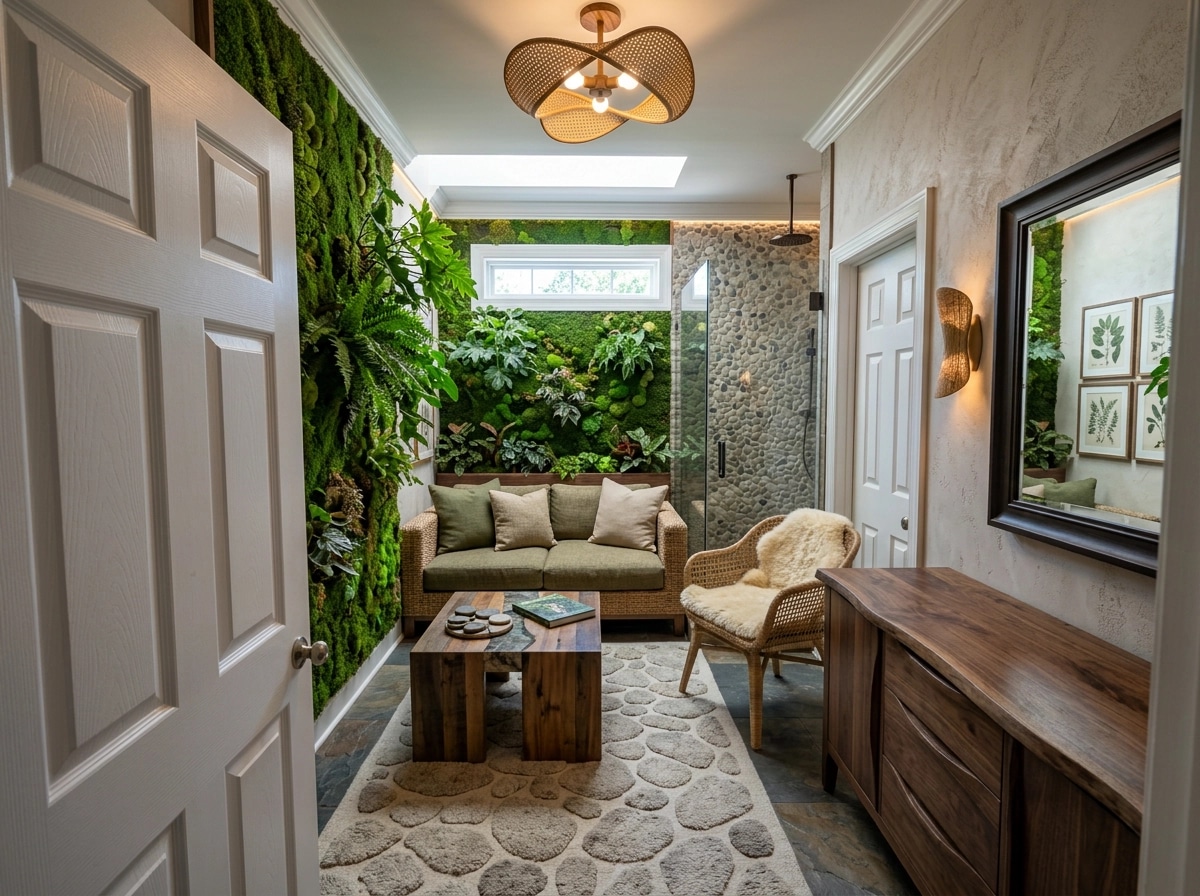 Interior design in Biophilic style — Living Room by GenRoom AI