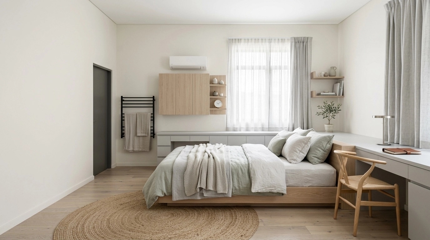Interior design in Scandinavian style — Bedroom by GenRoom AI
