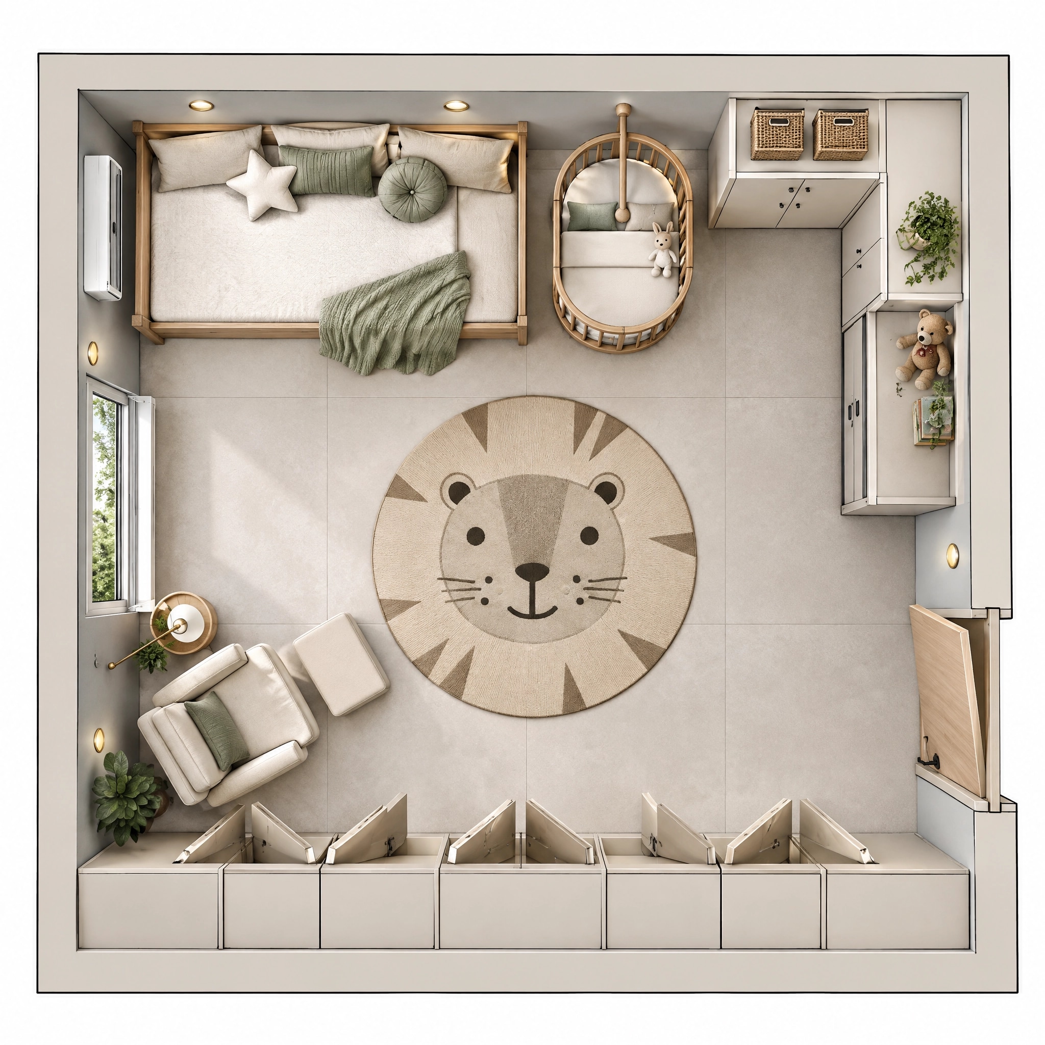 Interior design in Minimalism style — Living Room by GenRoom AI