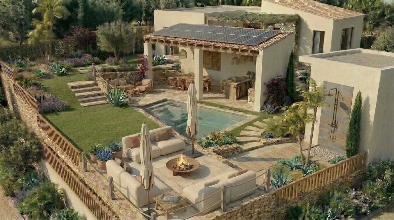 Landscape design in Eco Natural Garden style — Yard by GenRoom AI