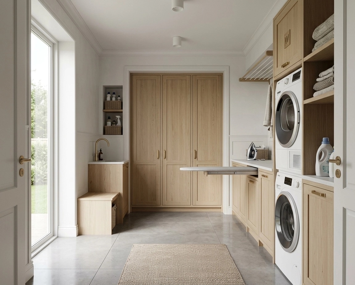 Σχεδιασμός εσωτερικού σε στυλ Scandinavian — laundry από το GenRoom AI