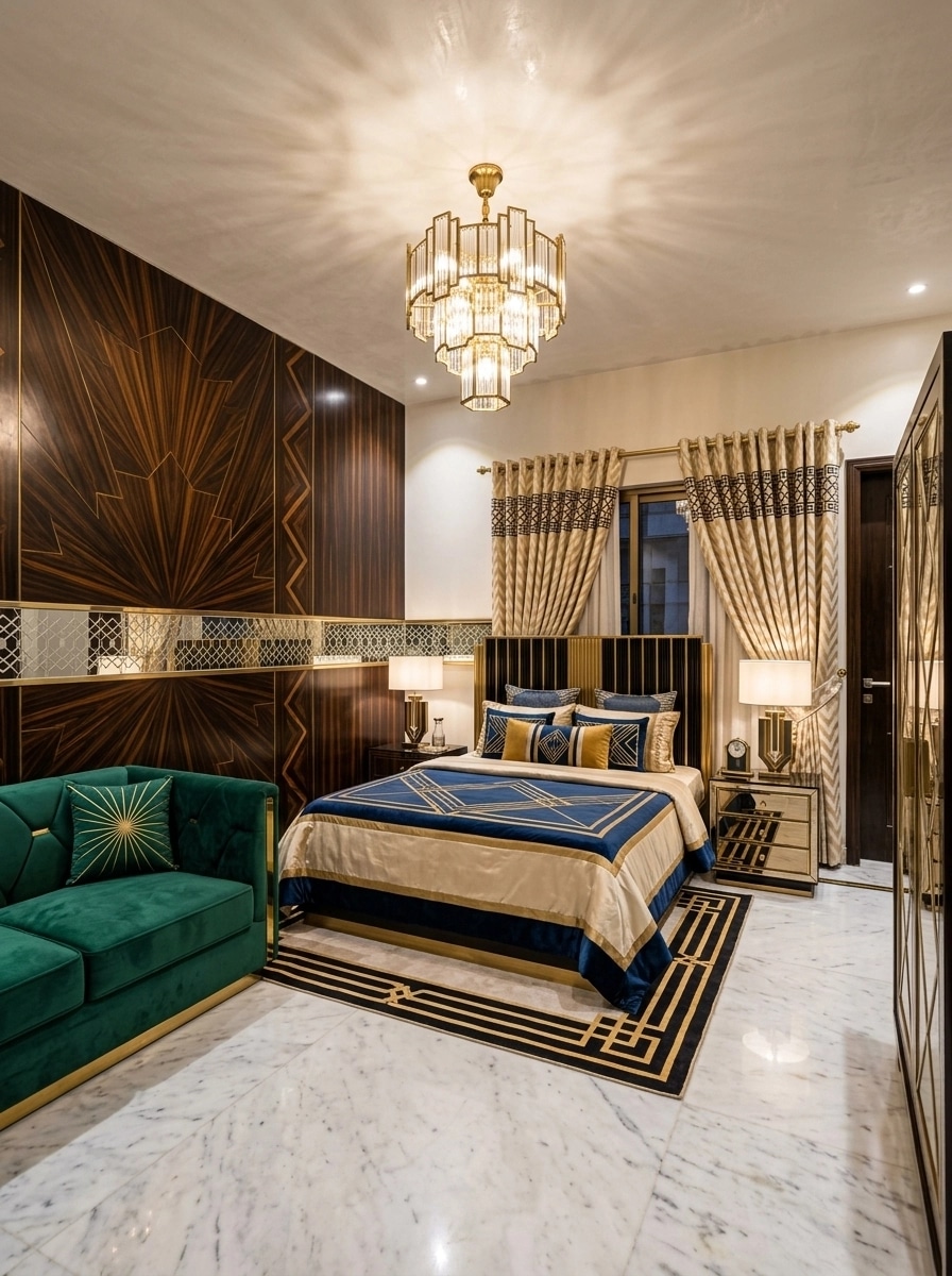 Art Deco Bedroom design — interior photo by GenRoom AI