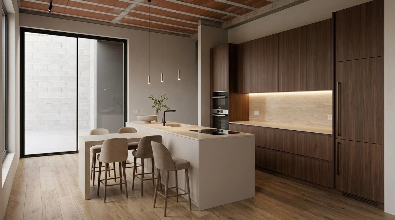 Minimalism Kitchen design — interior photo by GenRoom AI