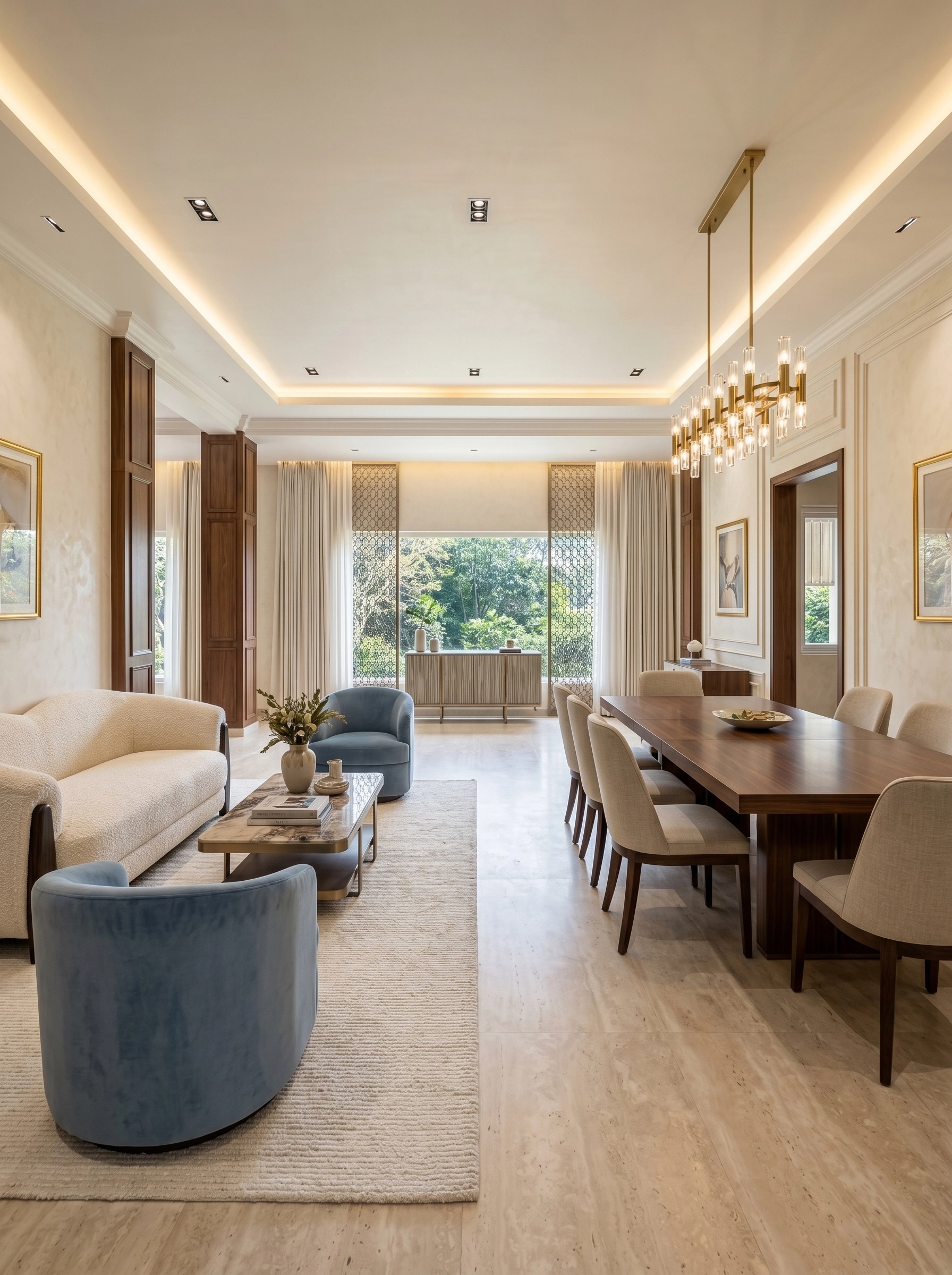 Transitional Ruang Tamu design — interior photo by GenRoom AI
