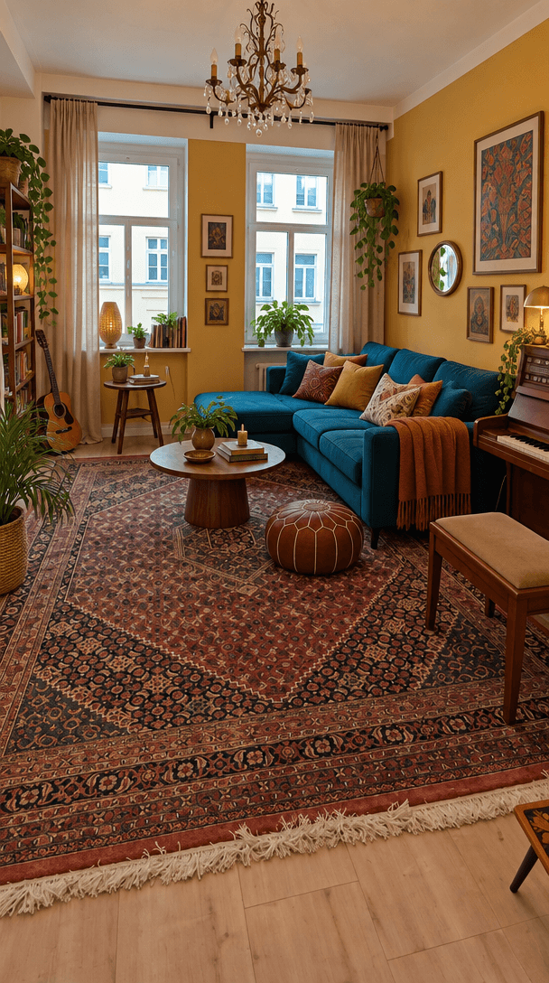 Eclectic Living Room design — interior photo by GenRoom AI