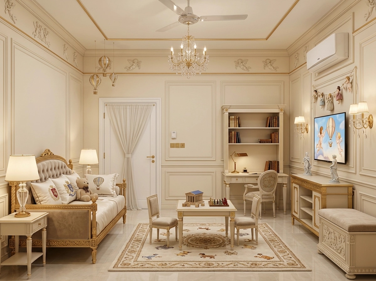 Interior design in Neoclassic style — Kids Room by GenRoom AI