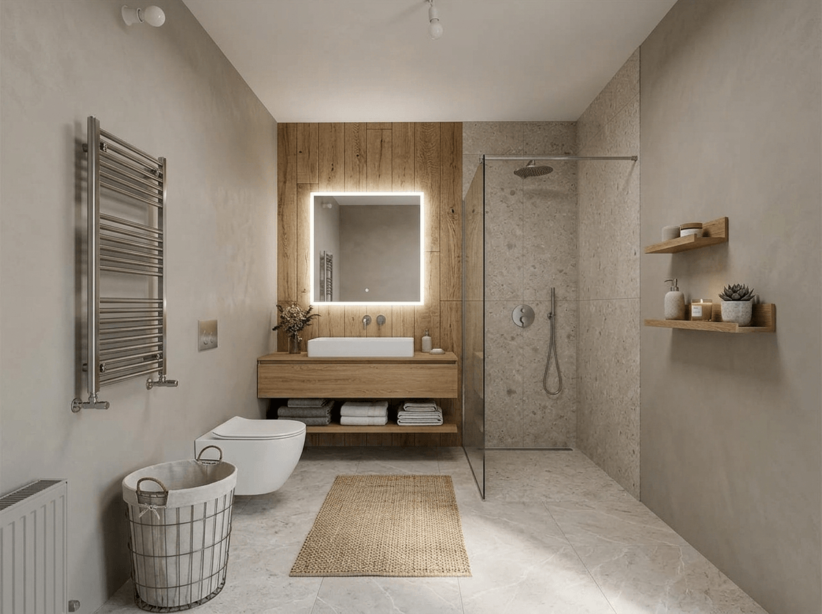 Bathroom interior in no_style style — photo by GenRoom AI