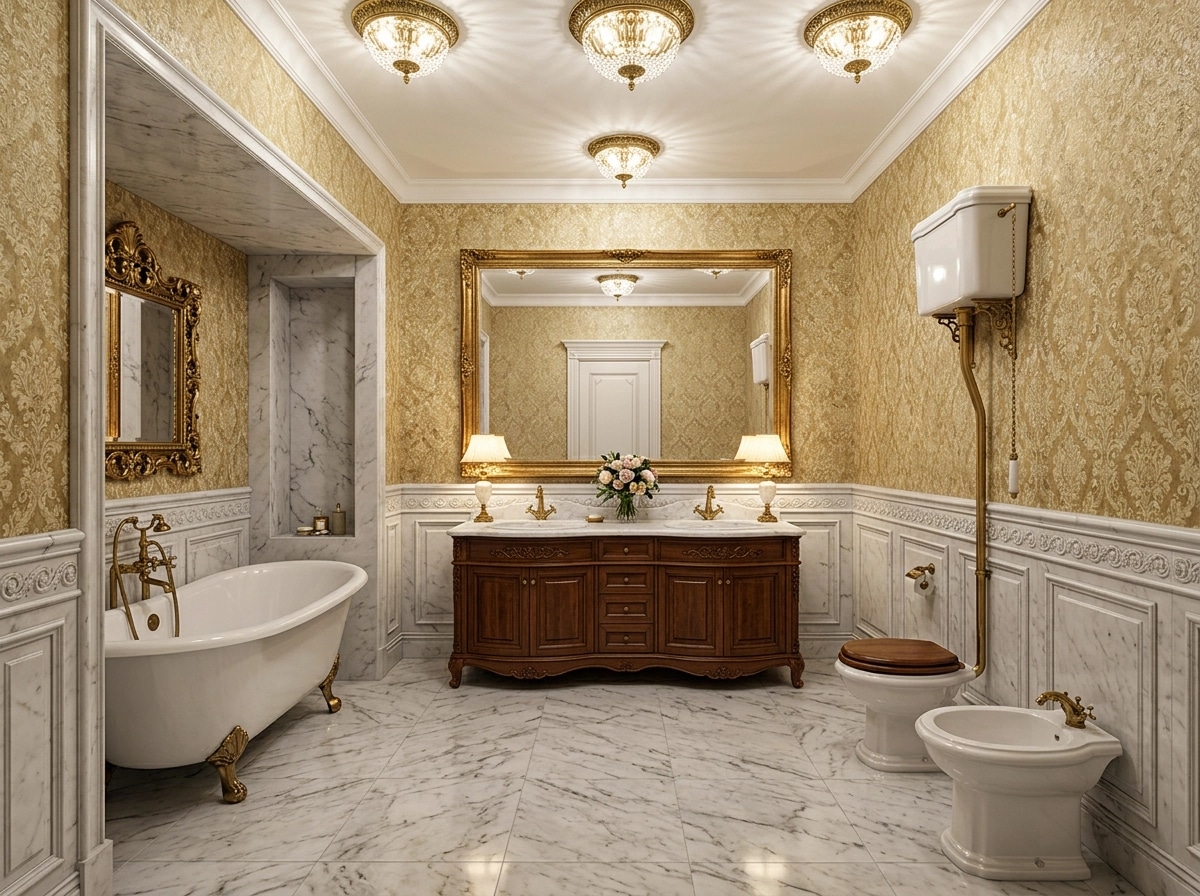 Bathroom interior in Classic style — photo by GenRoom AI