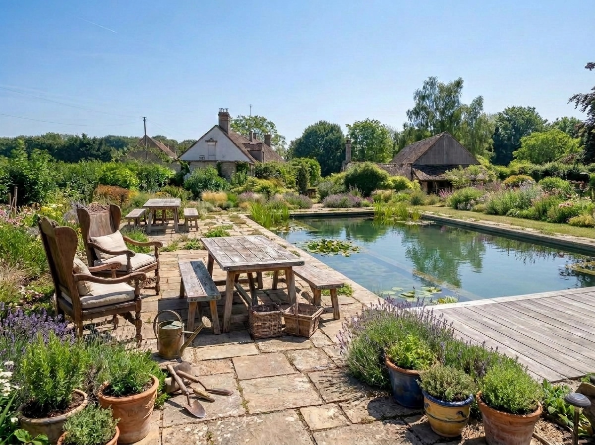 Landscape design in Eco Natural Garden style — Yard by GenRoom AI