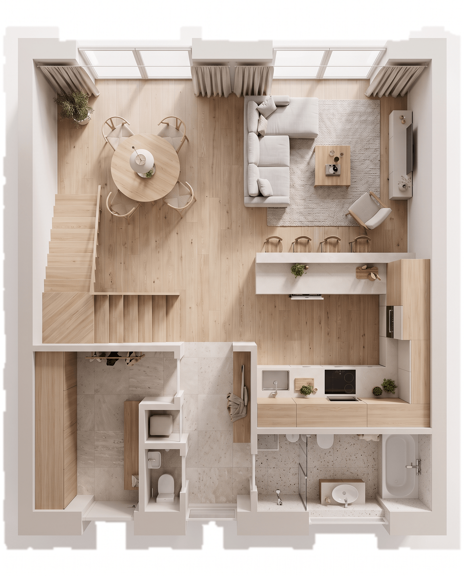 Interior design in Scandinavian style — Living Room by GenRoom AI