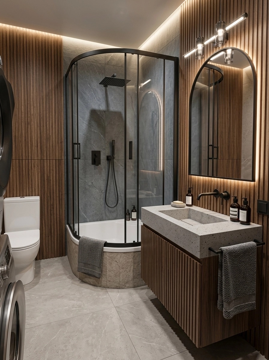 Bathroom interior in Contemporary style — photo by GenRoom AI