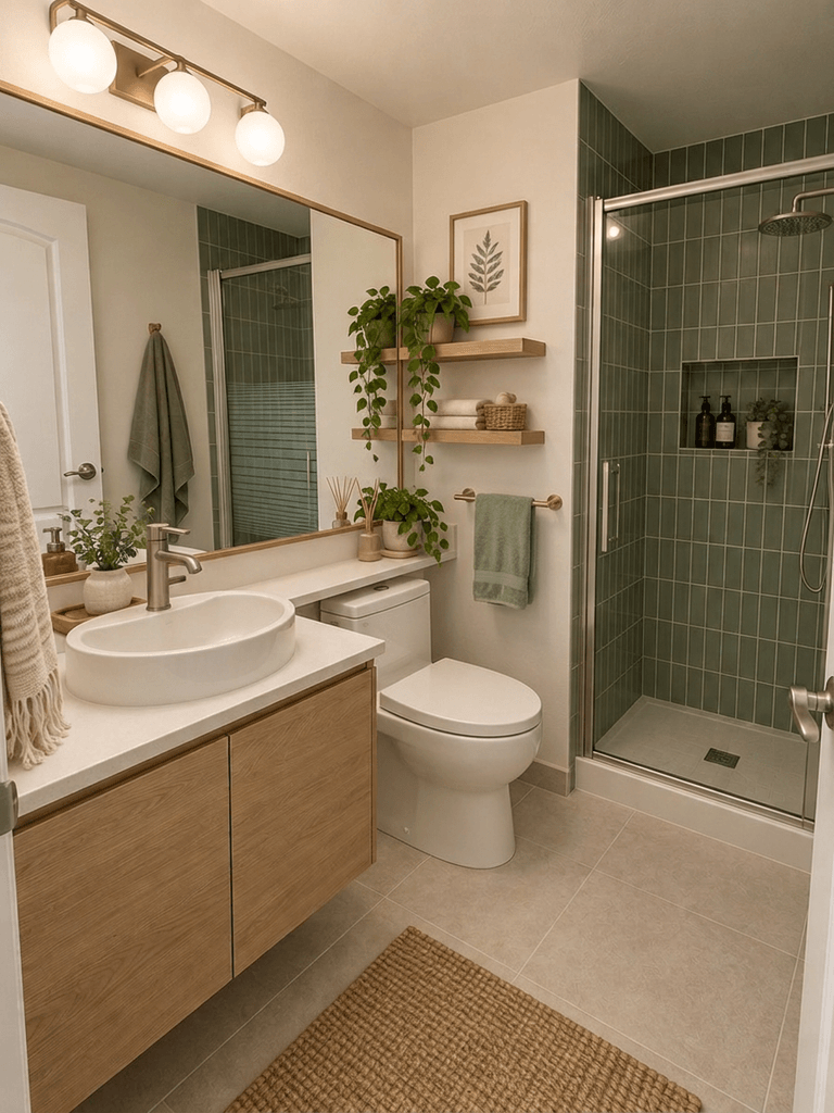 Scandinavian Bathroom design — interior photo by GenRoom AI