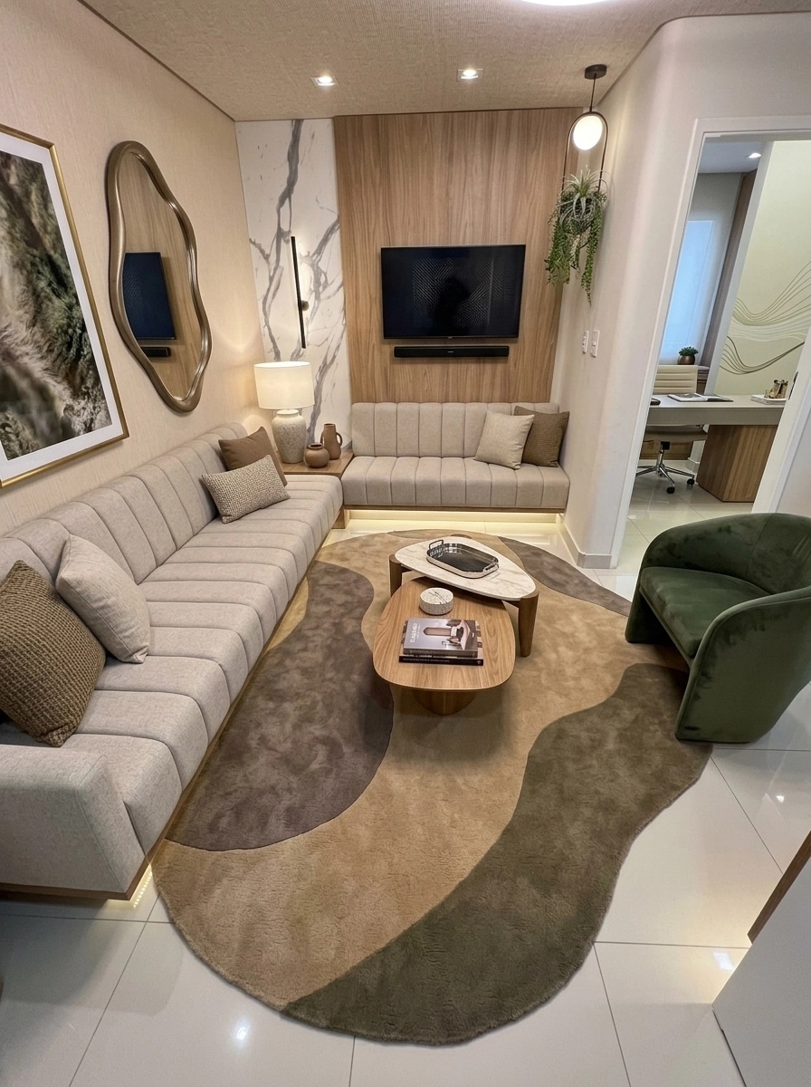 Interior design in Contemporary style — Living Room by GenRoom AI