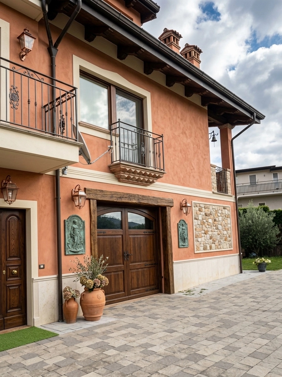 Facade design in Italian Villa Facade style — Facade by GenRoom AI