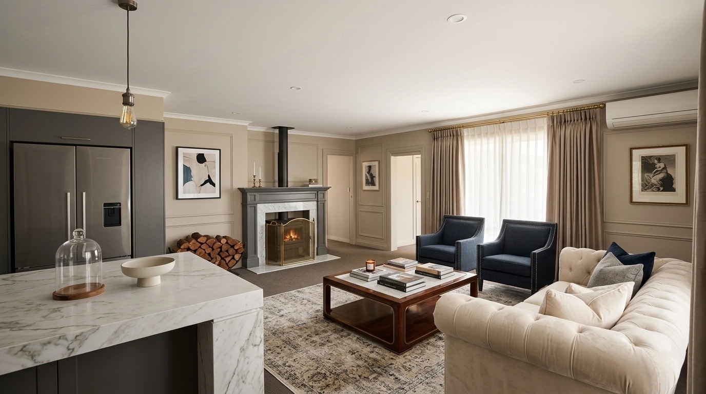 Interior design in Transitional style — Living Room by GenRoom AI