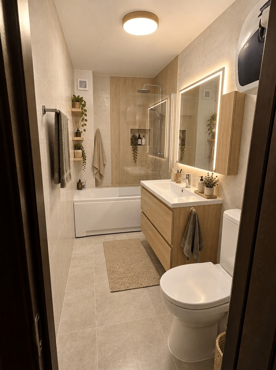 Scandinavian Bathroom design — interior photo by GenRoom AI
