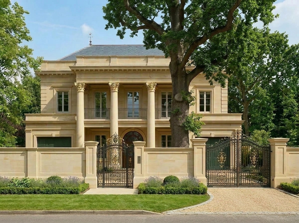 Neoclassic Facade Facade design — facade photo by GenRoom AI