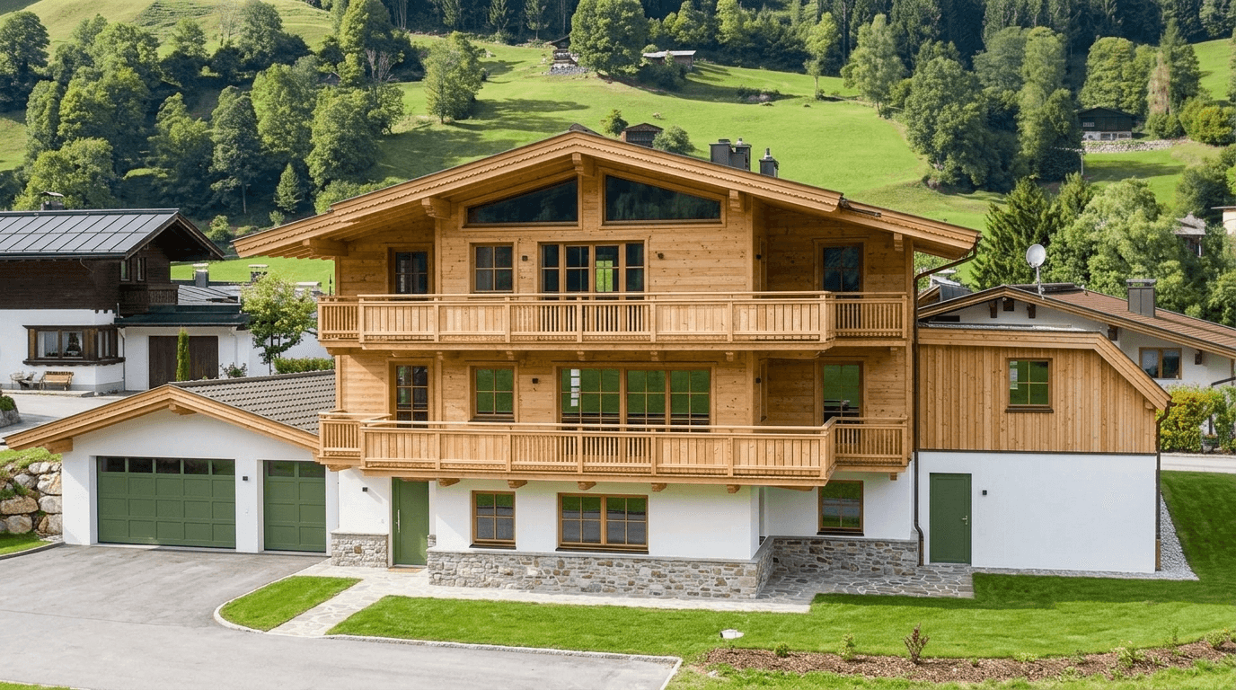 Facade design in Chalet Facade style — photo by GenRoom AI