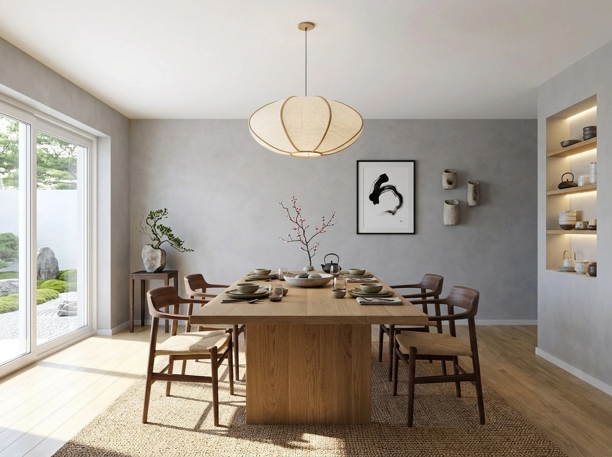 Interior design in Japandi style — dining_room by GenRoom AI