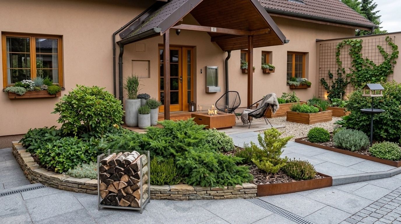 Landscape design in Scandinavian Garden style — Yard by GenRoom AI