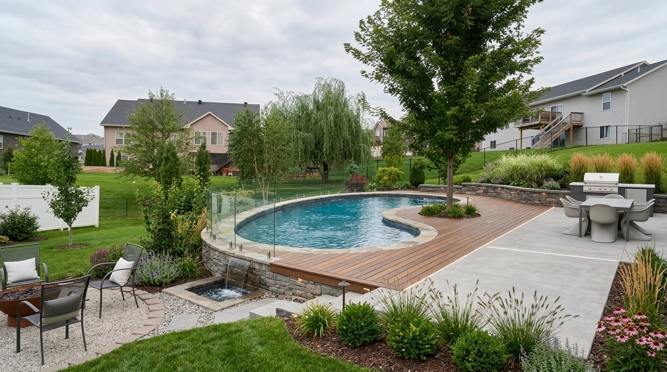 Landscape design in Contemporary Yard style — Yard by GenRoom AI