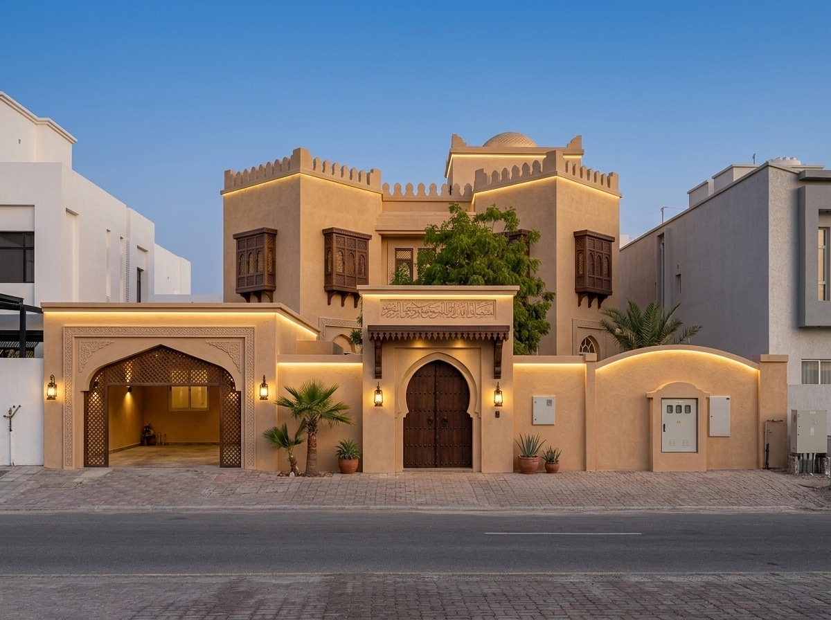 Arabian Facade Facade design — facade photo by GenRoom AI
