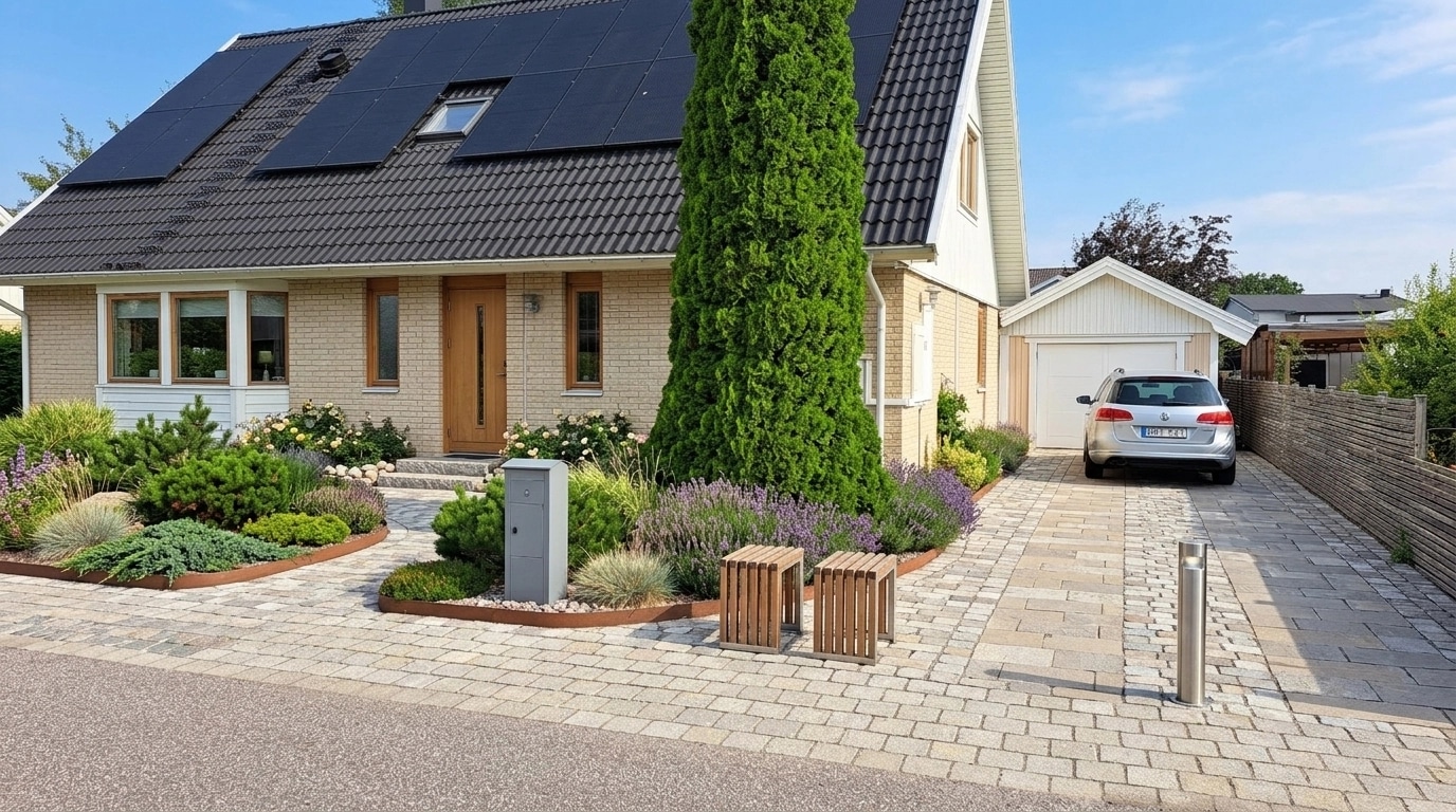 Landscape design in Scandinavian Garden style — Yard by GenRoom AI