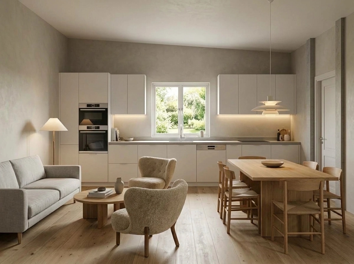 Interior design in Scandinavian style — Living Room by GenRoom AI