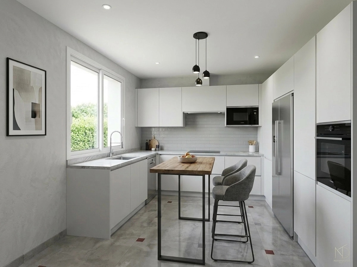 Kitchen interior in Contemporary style — photo by GenRoom AI
