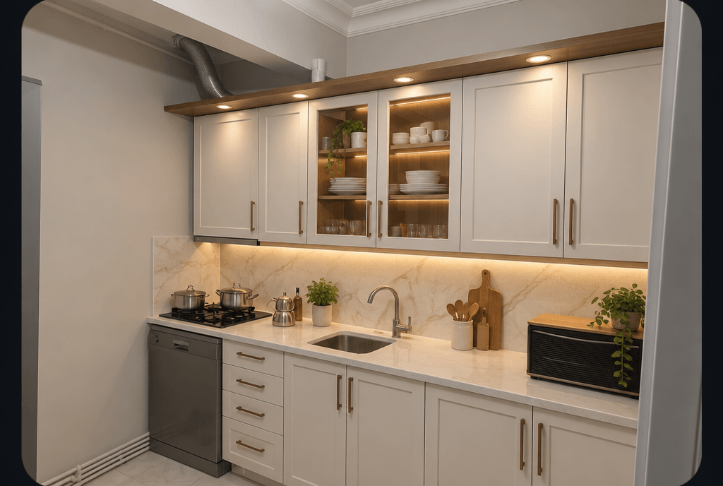 Mid-Century Modern Kitchen design — interior photo by GenRoom AI