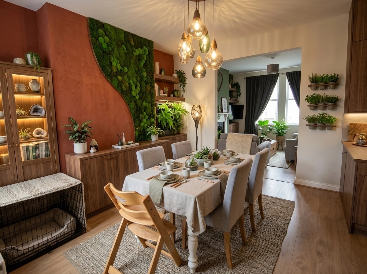 Interior design in Biophilic style — dining_room by GenRoom AI