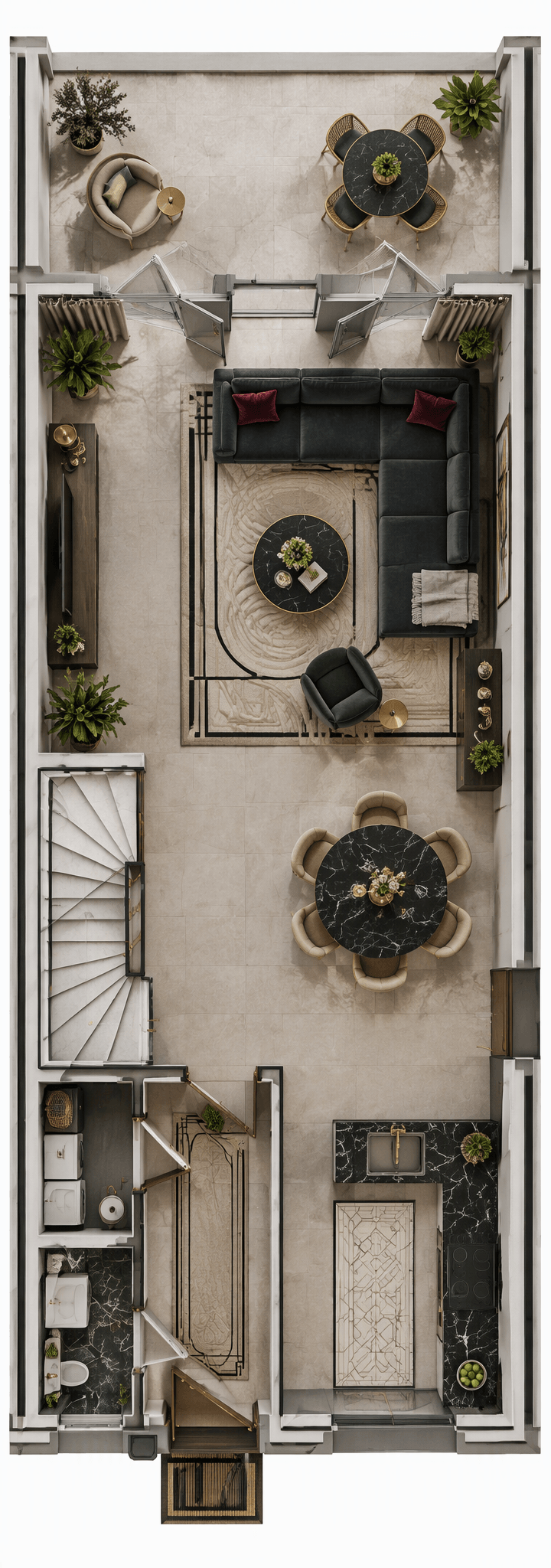 Art Deco Living Room design — interior photo by GenRoom AI